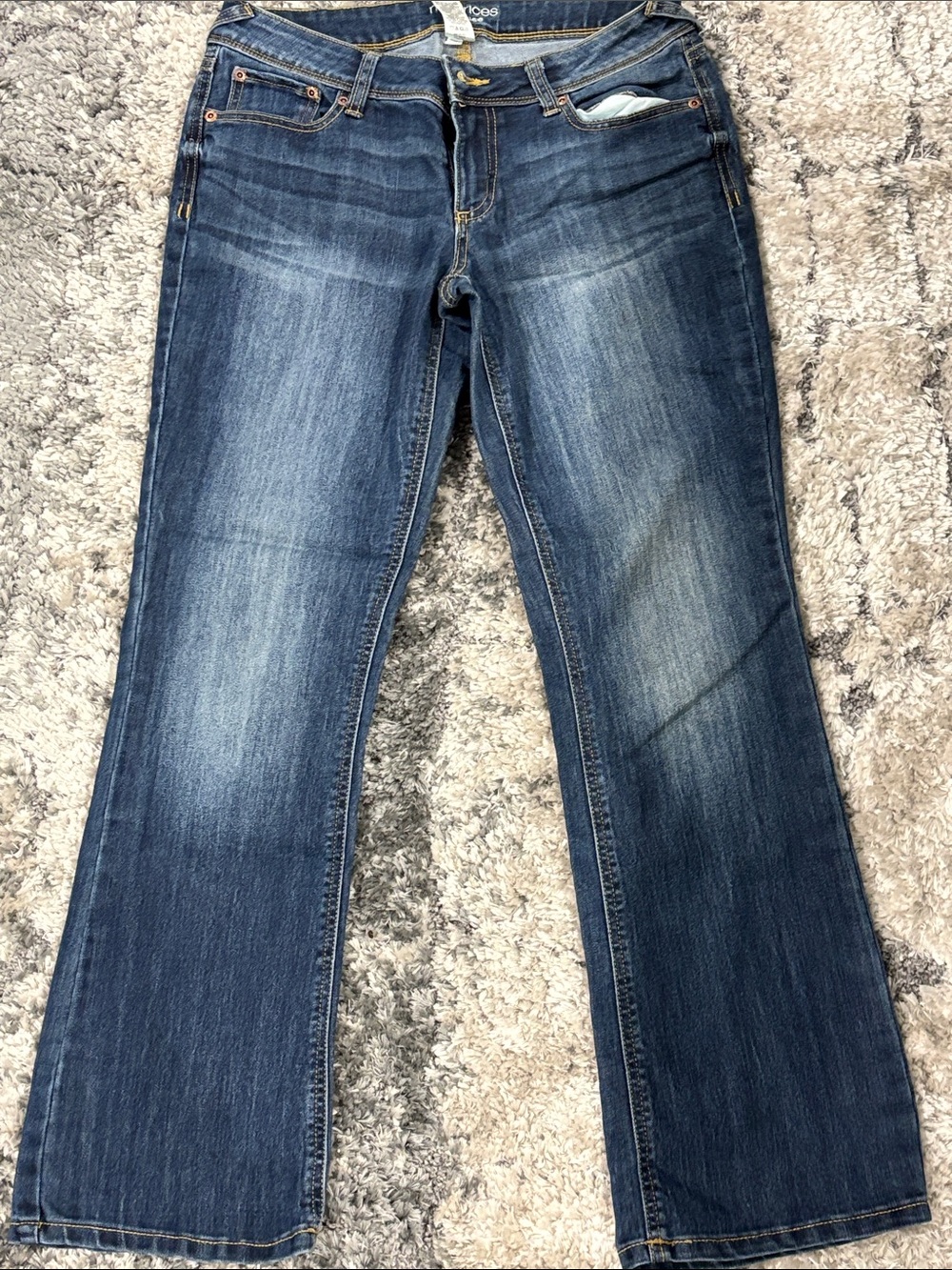 Maurice’s Women’s Dark Wash boot cut Jeans - Blue low rise